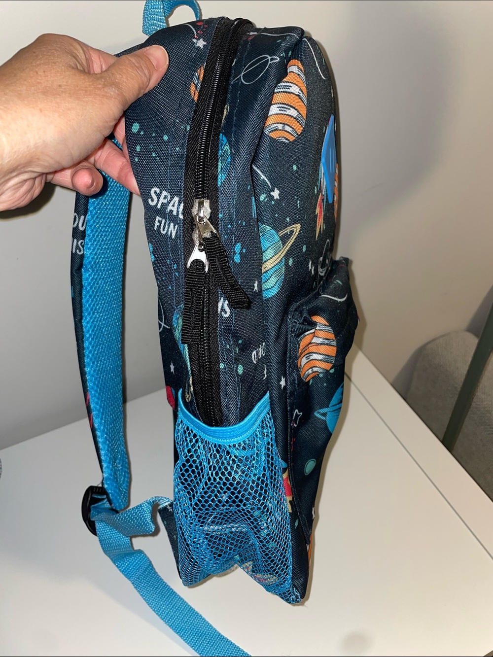 Kids Space Rocket Backpack Set - Blue - Picture 7 of 9